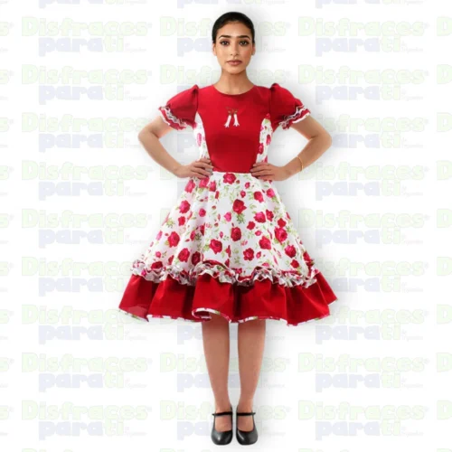 VESTIDO HUASA CHINITA BURDEO MUJER