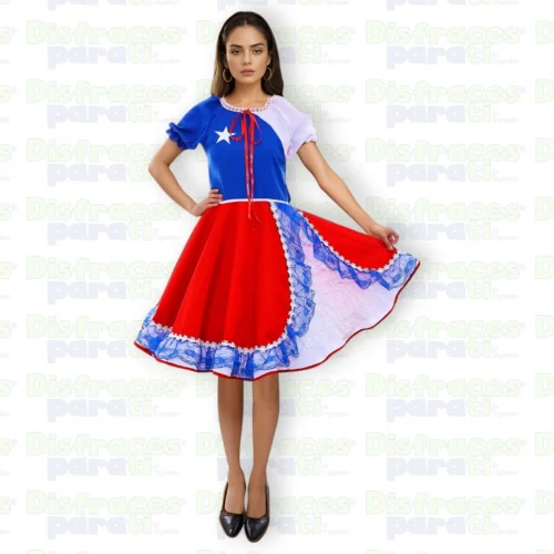 VESTIDO HUASA CHINITA BANDERA MUJER