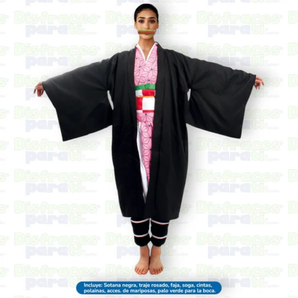 DISFRAZ KIMONO ROSADO